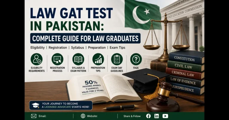 LAW GAT Test in Pakistan complete guide feature image for law graduates