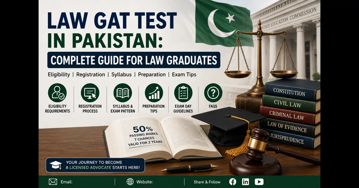 LAW GAT Test in Pakistan complete guide feature image for law graduates